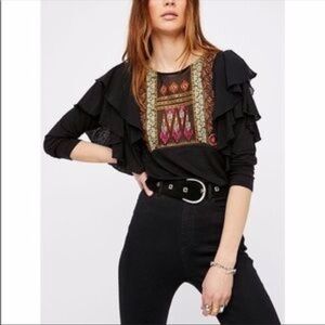 Free People La Cienga ruffled top